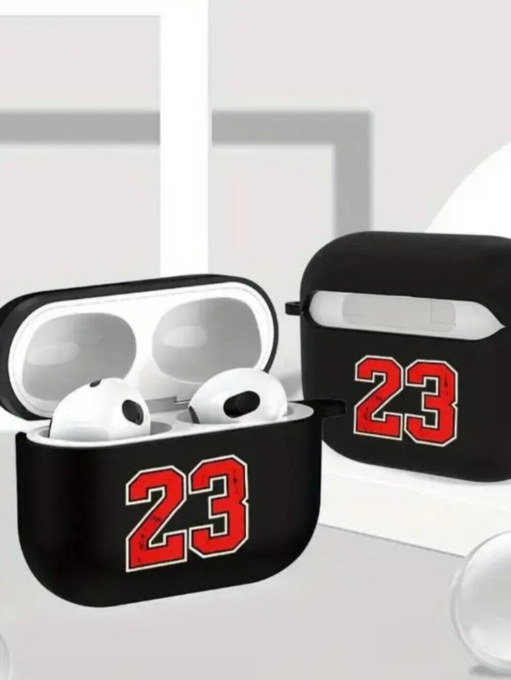 AIRPOD 3 Michael Jordan #23 Black Wireless Earbuds Charging Case - Picture 4 of 5
